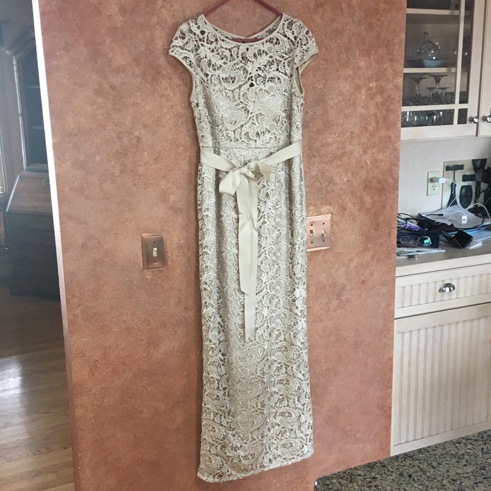 Adrianna Papell Lace Sheath Gown